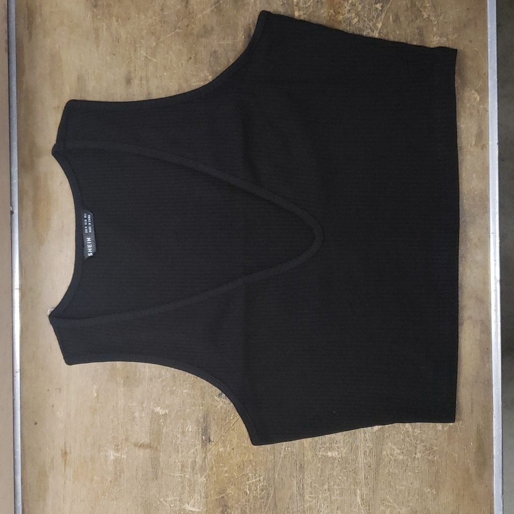 Shein ribbed tank crop top womens size M